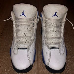 JORDAN 13 RETRO WHITE HYPER ROYAL BLACK